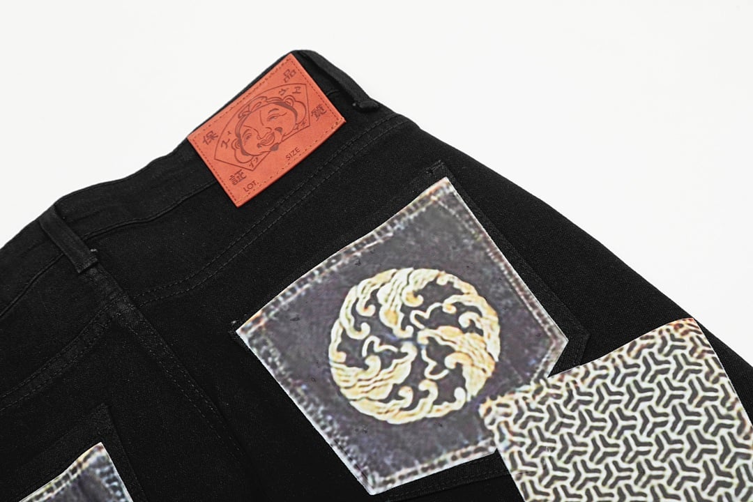 Evisu Multi-Pocket Graphic Jeans Black - 5