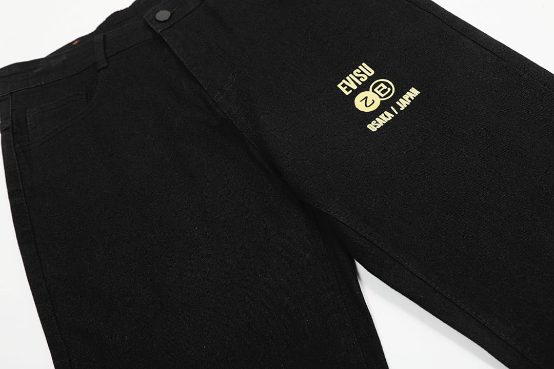 Evisu Black Graphic Jeans N110-19056 - 6