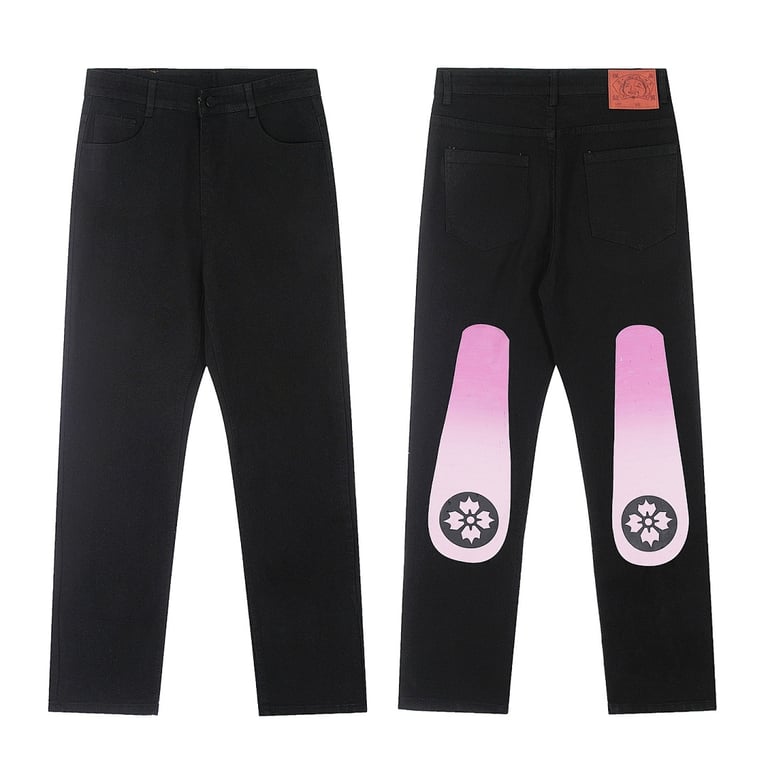 Evisu Black Daicock Jeans with Pink Gradient - 14
