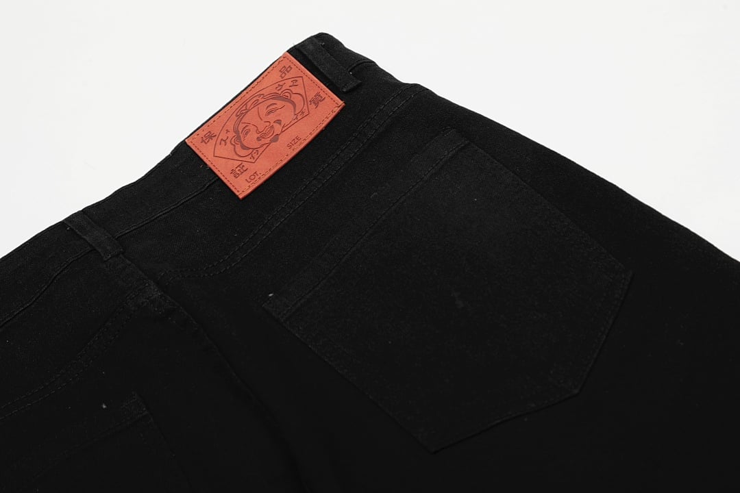 Evisu Black Daicock Jeans with Pink Gradient - 4