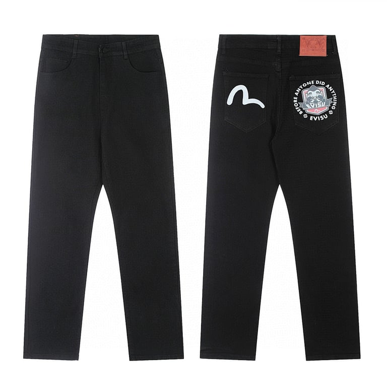 Evisu Black Graphic Jeans N110-19066 - 11