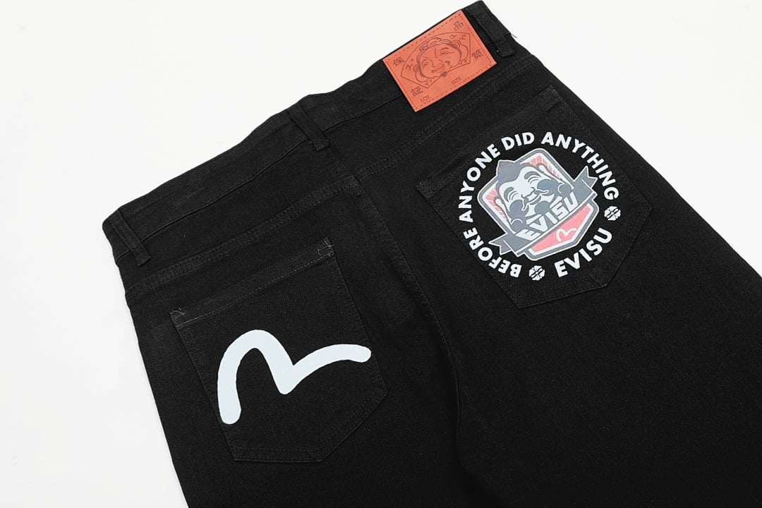 Evisu Black Graphic Jeans N110-19066 - 6