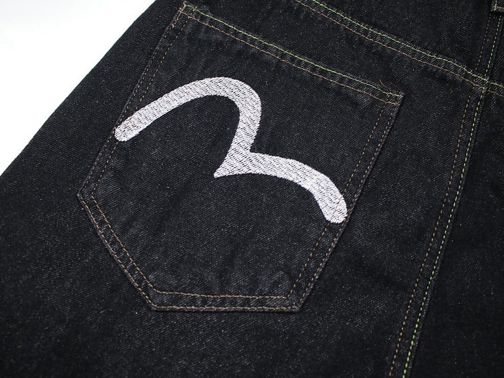 Evisu Multi-Pocket Mask Embroidery Jeans Black - 3