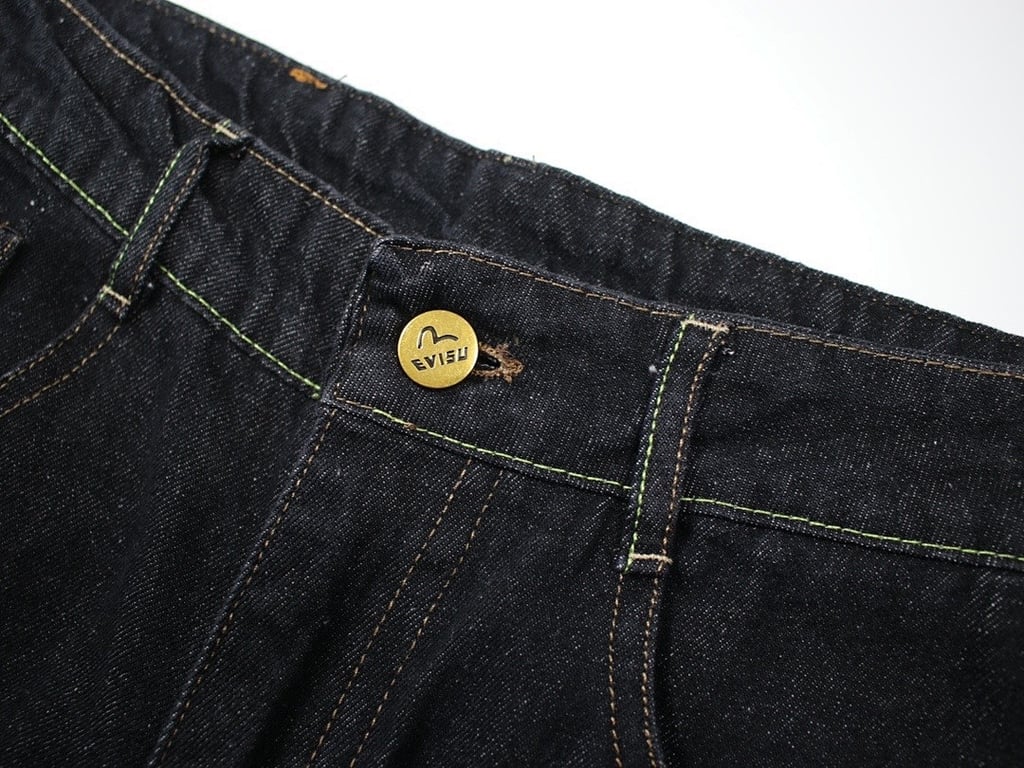Evisu Multi-Pocket Mask Embroidery Jeans Black - 9