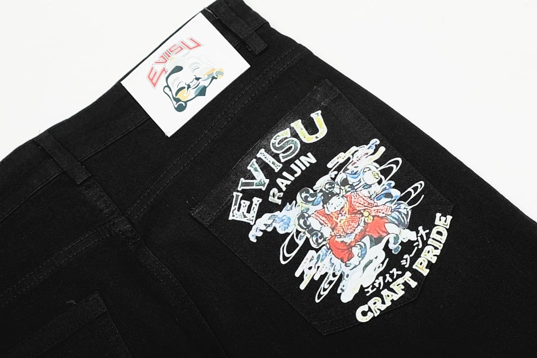 Evisu Raijin Graphic Jeans Black - 5