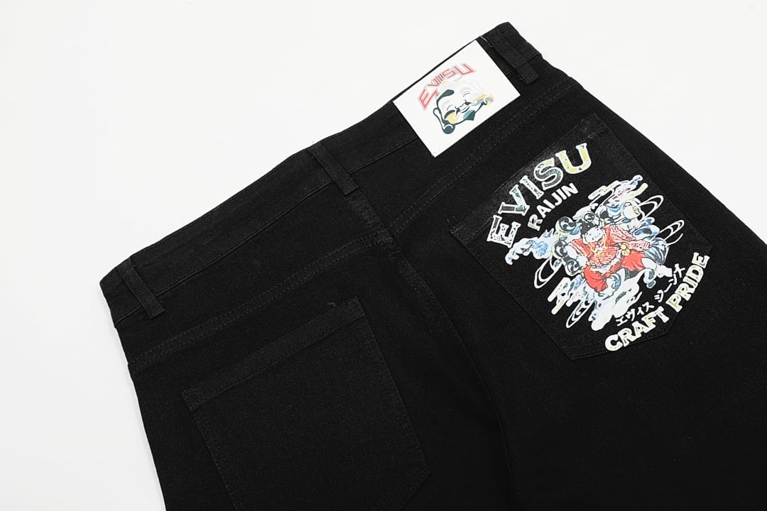 Evisu Raijin Graphic Jeans Black - 6
