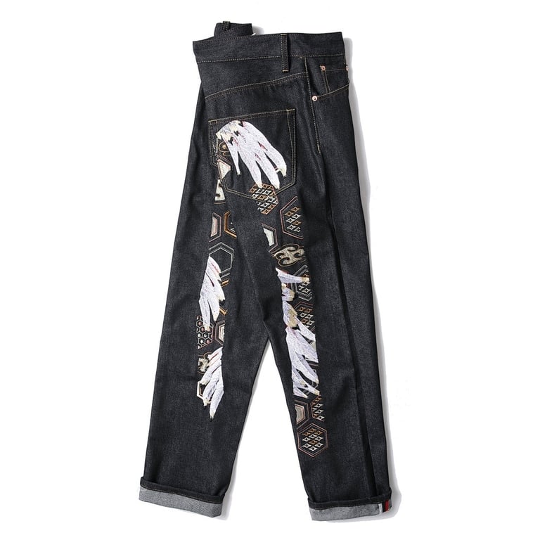 Evisu Embroidered Feather Jeans Black - 10