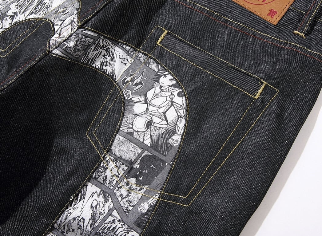 Evisu Manga Print Seagull Jeans N110-19078 - 4