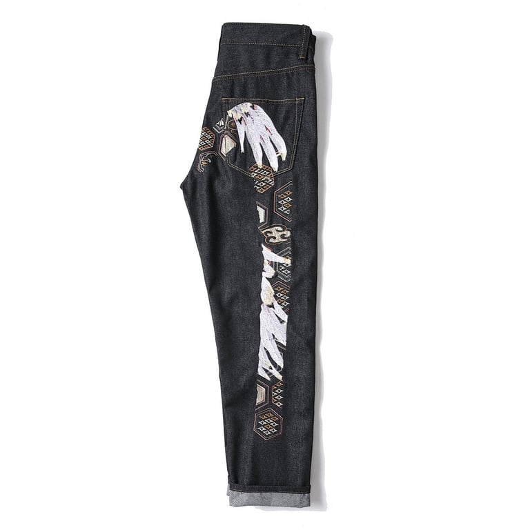 Evisu Embroidered Feather Jeans Black - 9