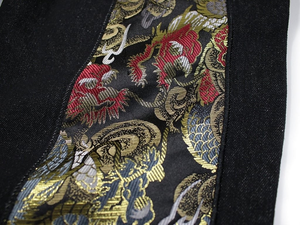 Evisu Dragon Brocade Seagull Jeans Black - 11