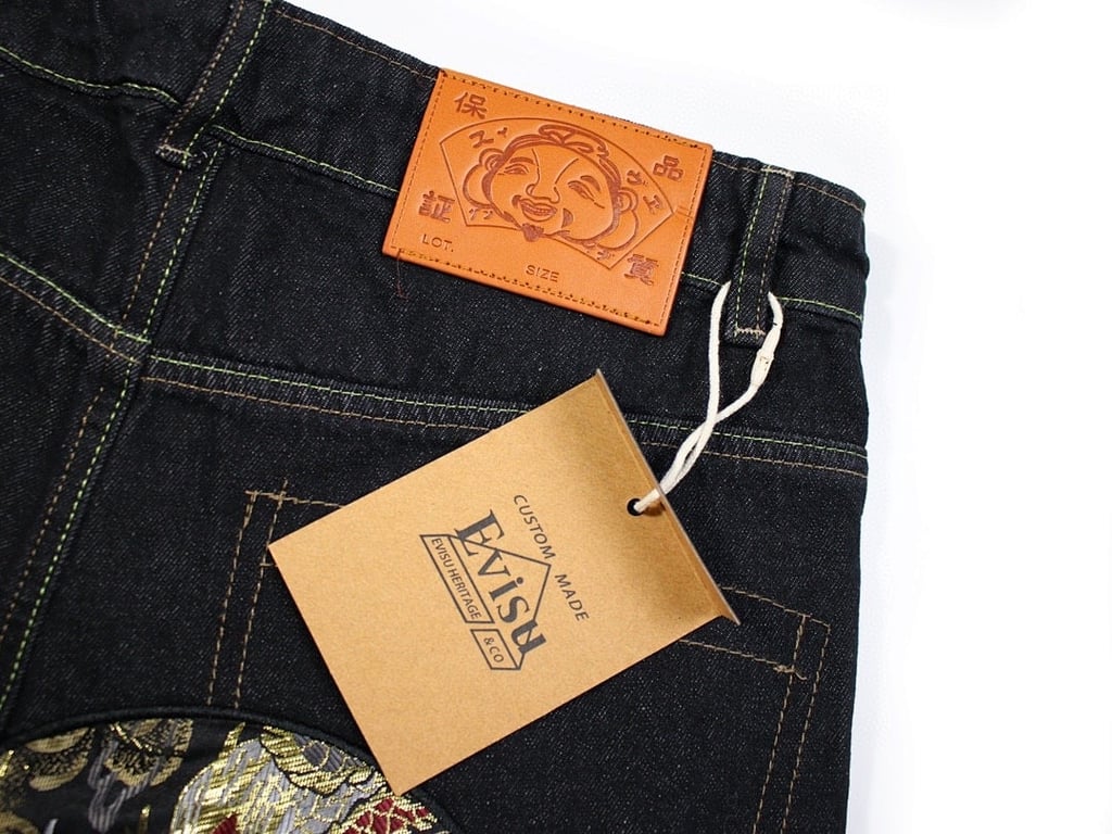 Evisu Dragon Brocade Seagull Jeans Black - 8