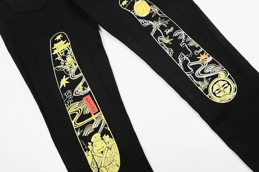 Evisu N110-19106 Graphic Jeans Black - 3