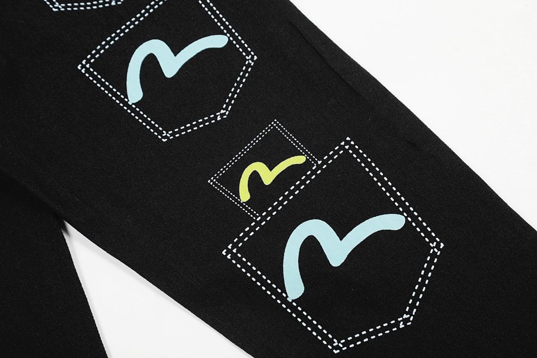 Evisu Multi-Pocket Black Jeans - 4