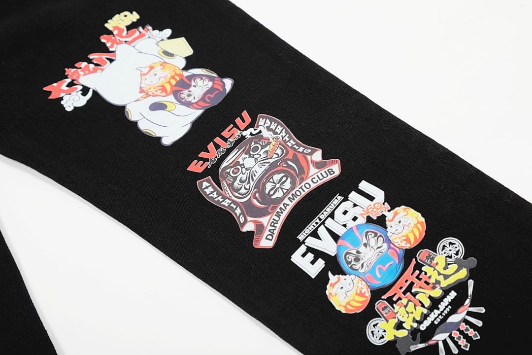 Evisu N110-19103 Graphic Print Jeans Black - 13