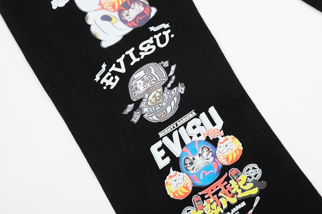 Evisu N110-19103 Graphic Print Jeans Black - 14