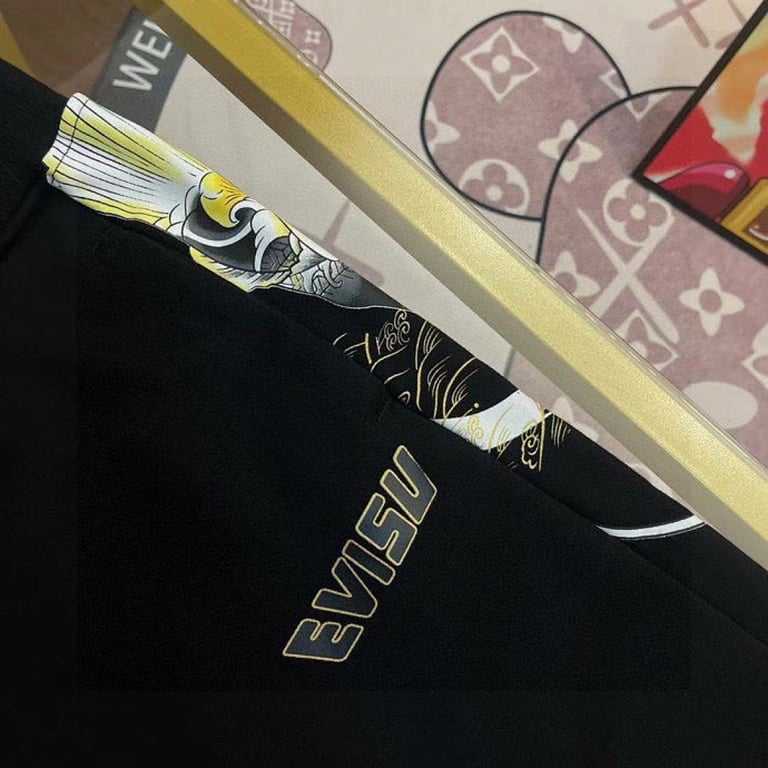 Evisu Koi Fish Graphic Sweatpants Black - 5