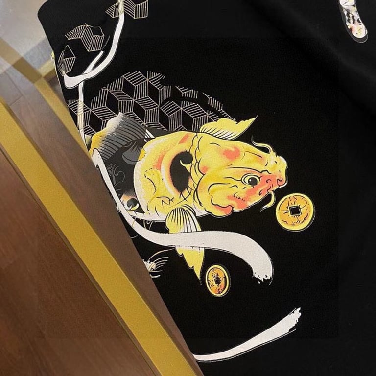Evisu Koi Fish Graphic Sweatpants Black - 6