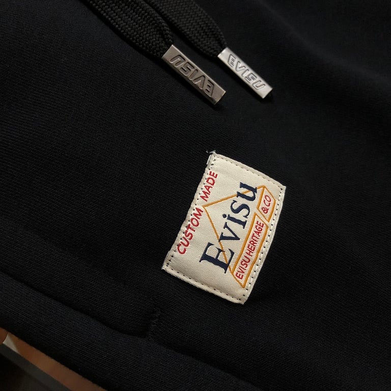 Evisu Daruma Graphic Sweatpants Black - 4
