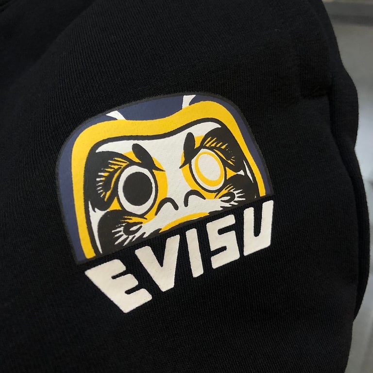 Evisu Daruma Graphic Sweatpants Black - 6