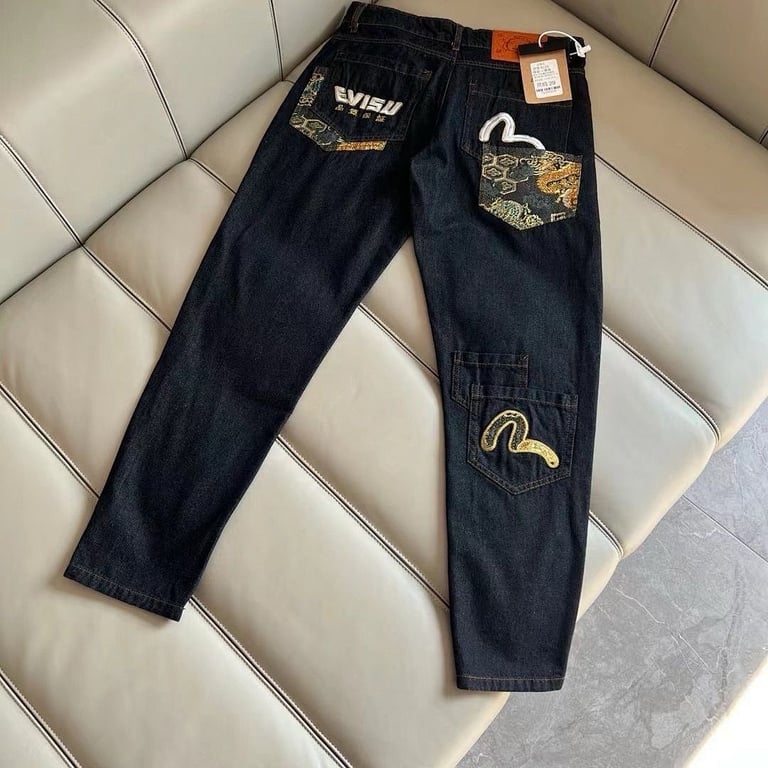 Evisu N110-19128 Brocade Patch Jeans - 10