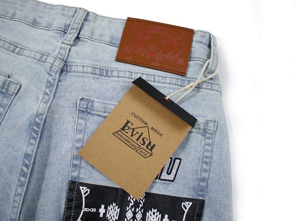 Evisu Light Wash Graphic Jeans N110-19124 - 9