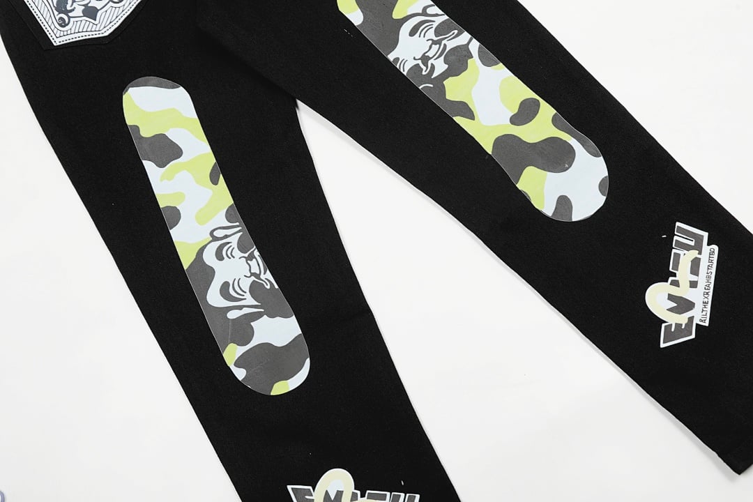 Evisu N110-19125 Graphic Jeans Black - 14