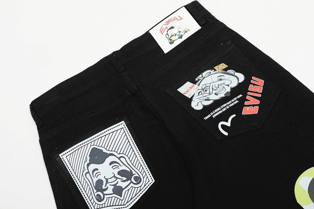 Evisu N110-19125 Graphic Jeans Black - 5