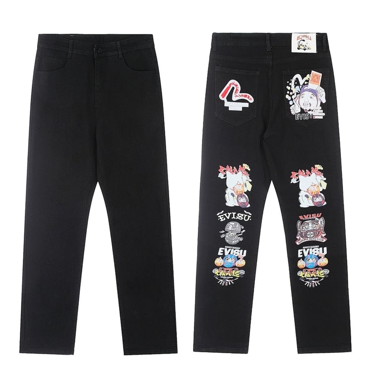 Evisu Multi-Graphic Black Jeans - 16