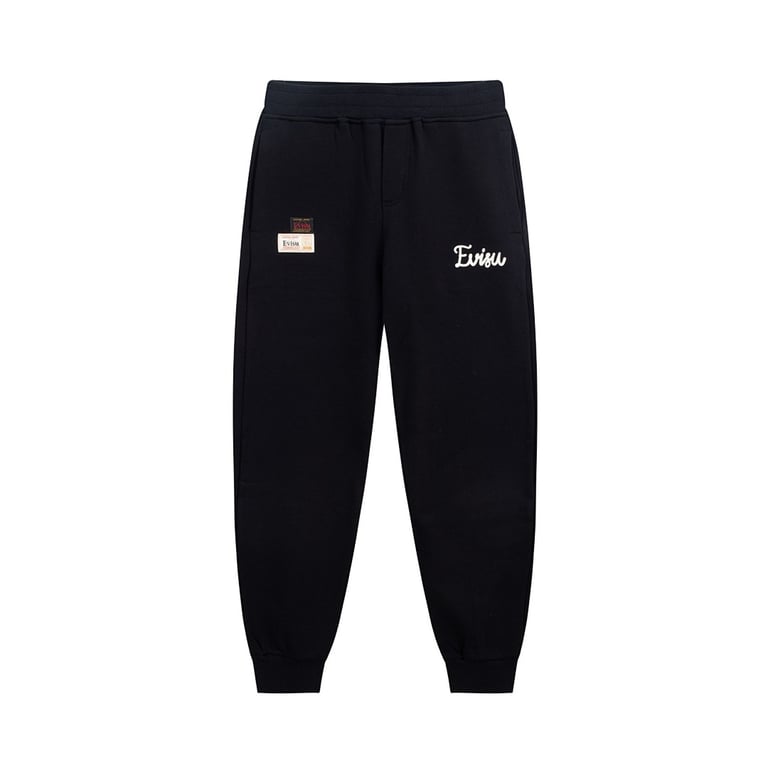 Evisu Seagull Logo Sweatpants Black - 10