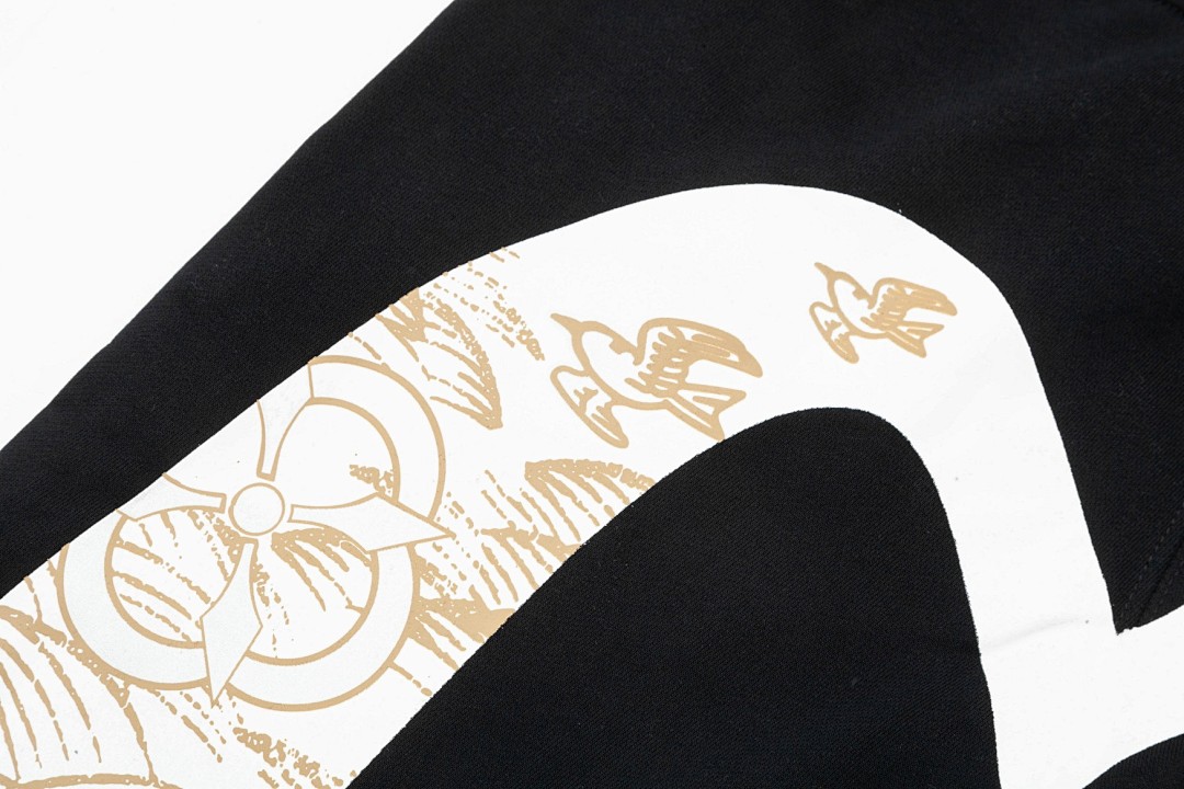 Evisu Seagull Graphic Sweatpants Black - 4