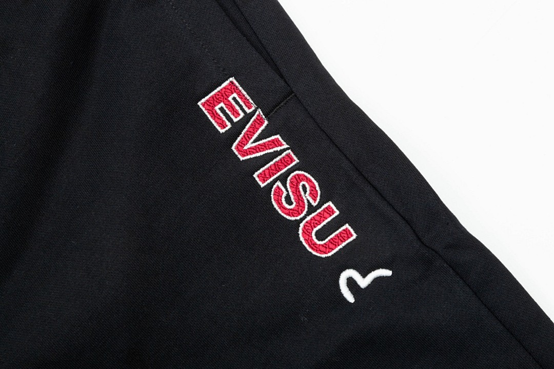 Evisu Graphic Logo Sweatpants Black - 4