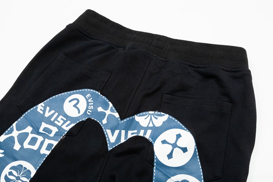Evisu Graphic Logo Sweatpants Black - 7