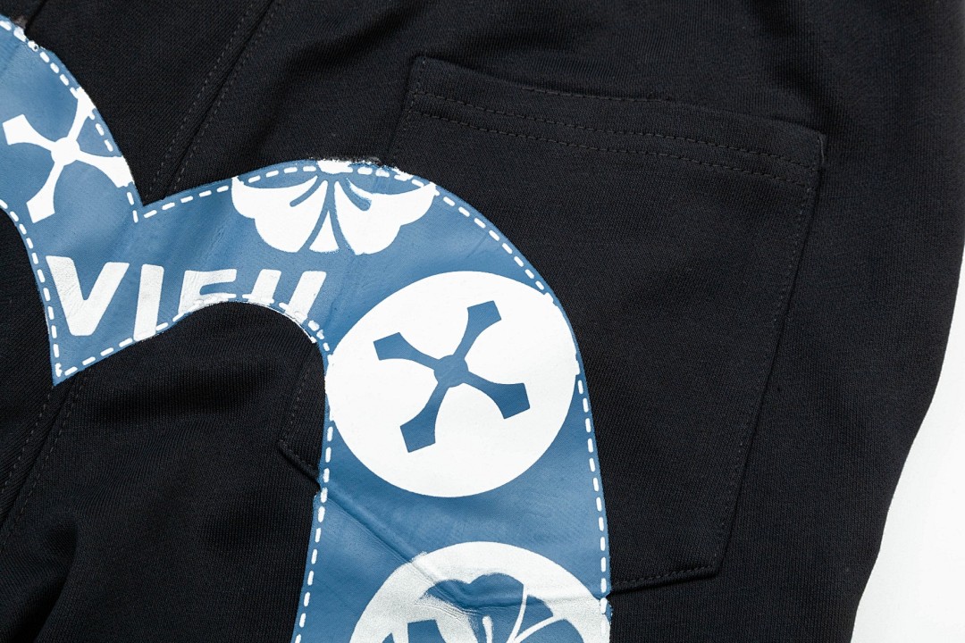 Evisu Graphic Logo Sweatpants Black - 9