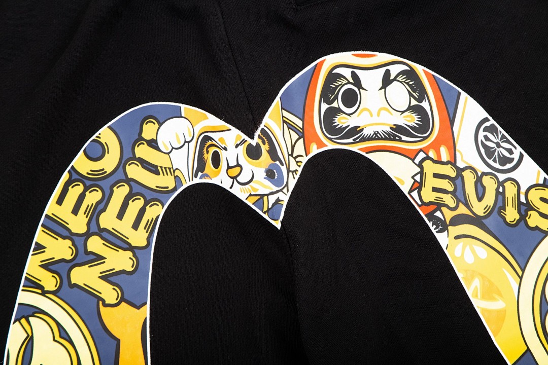 Evisu Daruma Graphic Sweatpants Black - 11