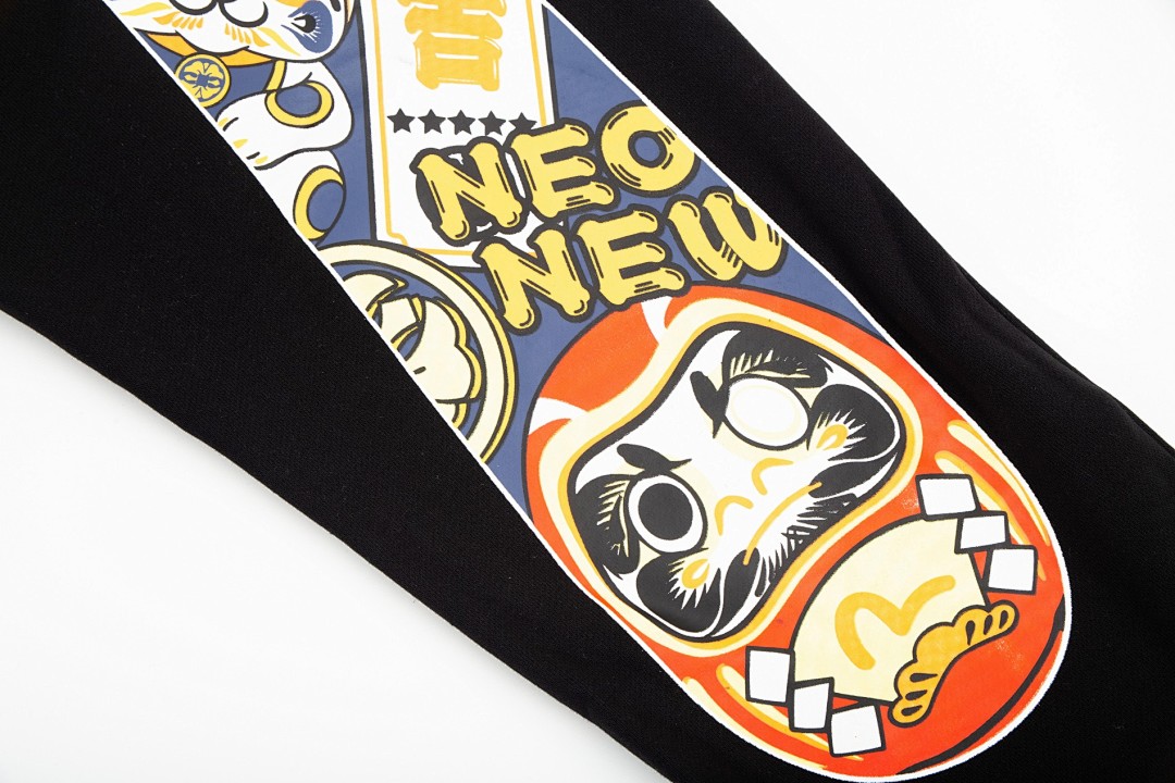 Evisu Daruma Graphic Sweatpants Black - 14