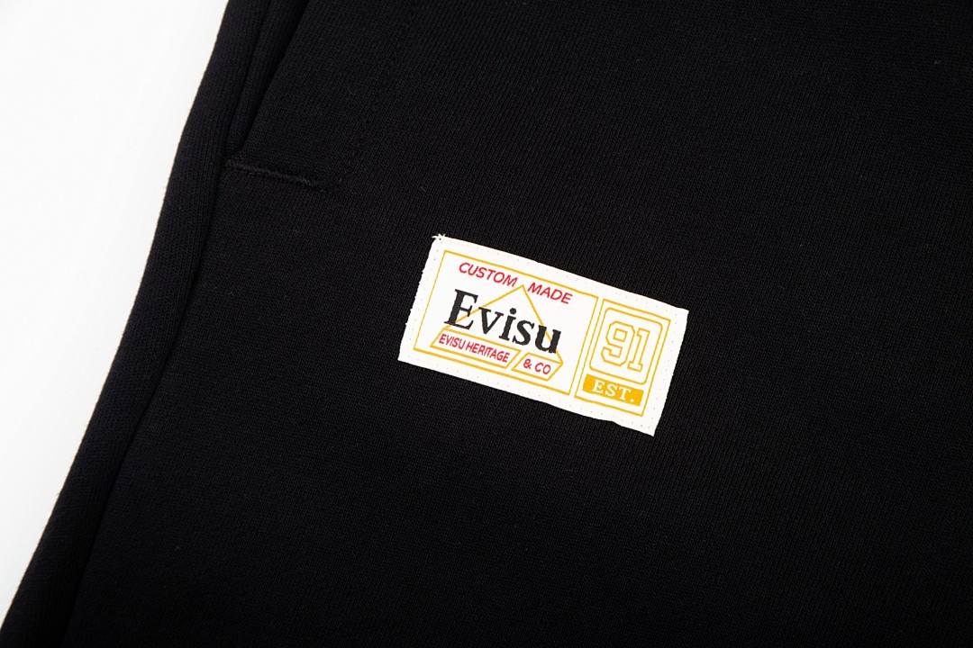 Evisu Daruma Graphic Sweatpants Black - 5