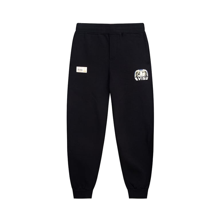 Evisu Daruma Graphic Sweatpants Black - 10