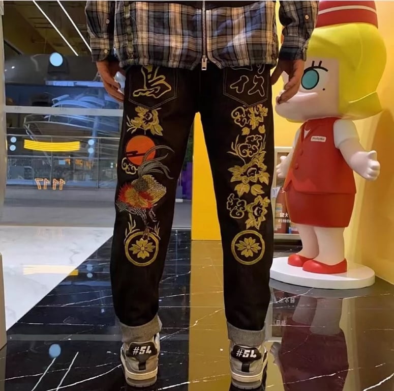 Evisu Embroidered Rooster Jeans Black - 3