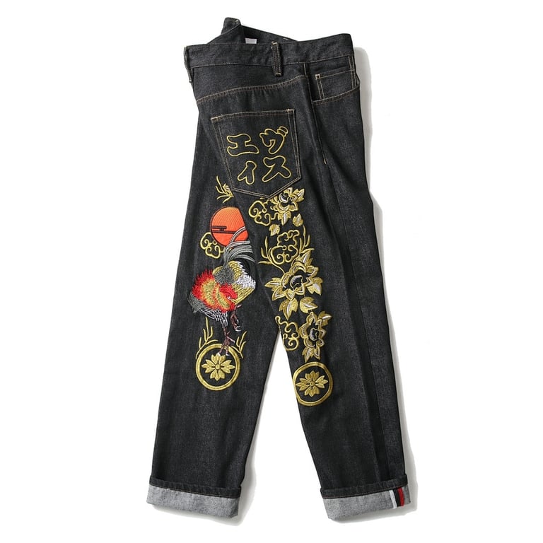 Evisu Embroidered Rooster Jeans Black - 6