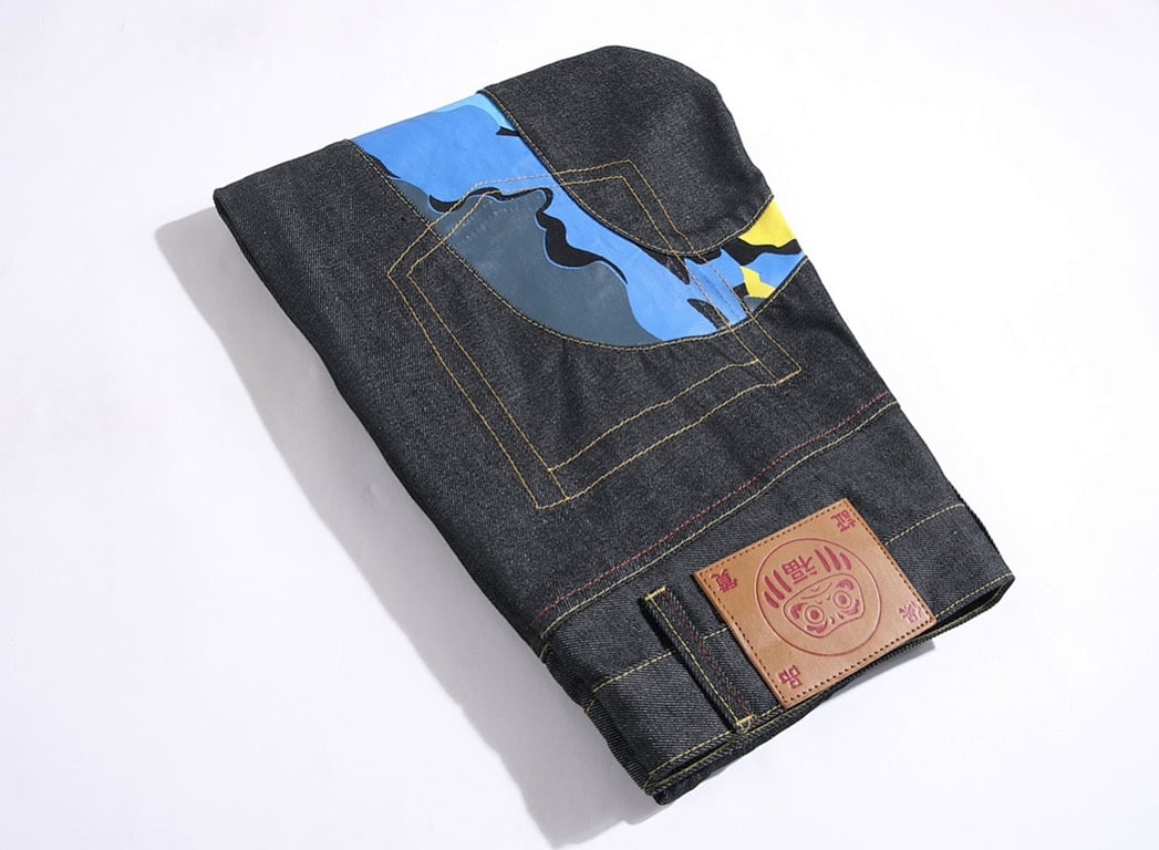 Evisu Camo Seagull Logo Jeans Black - 3