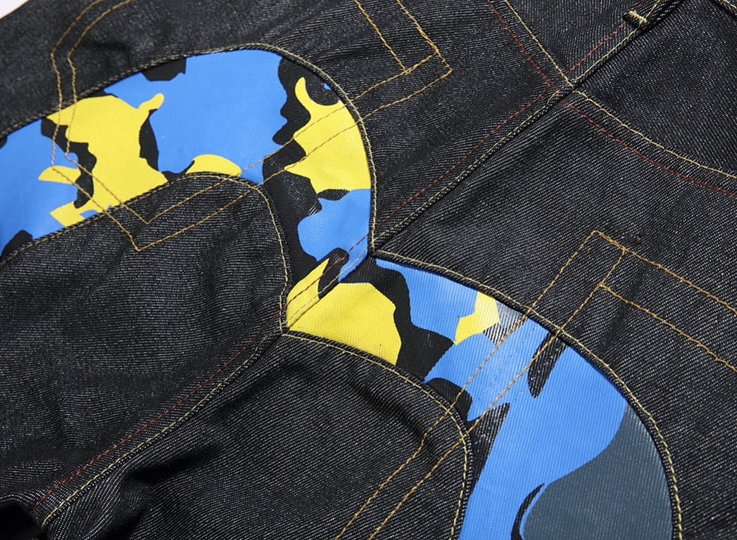 Evisu Camo Seagull Logo Jeans Black - 4