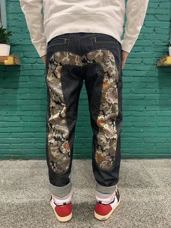 Evisu N110-19077 Embroidered Seagull Jeans Black - 3