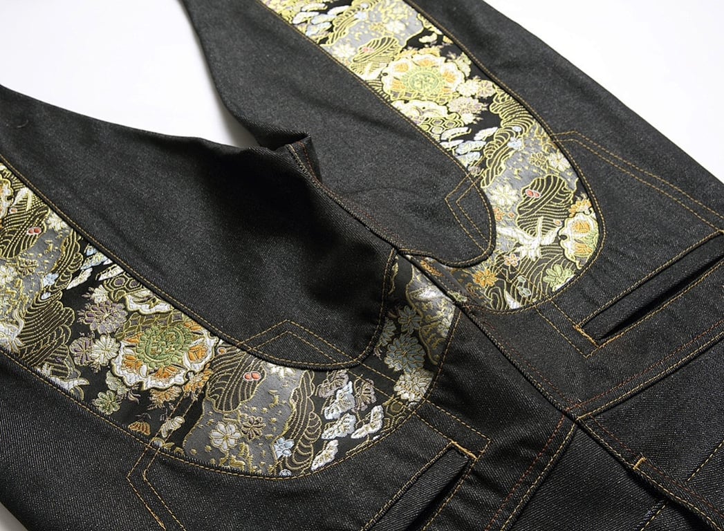 Evisu N110-19077 Embroidered Seagull Jeans Black - 5