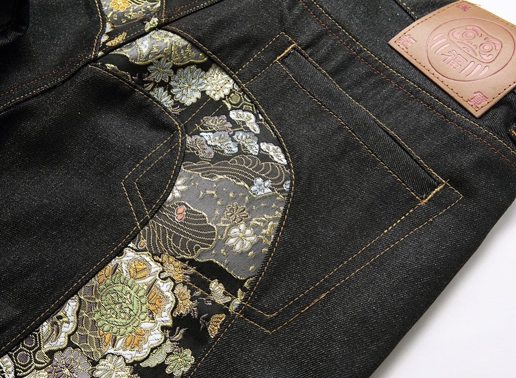 Evisu N110-19077 Embroidered Seagull Jeans Black - 8