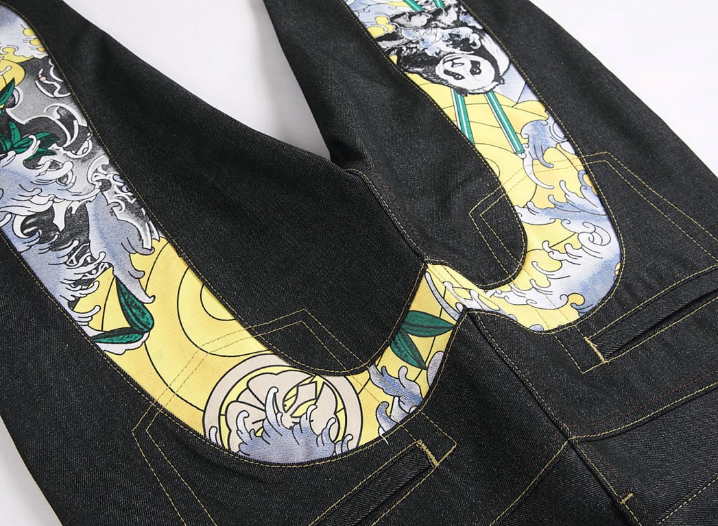 Evisu Panda Wave Graphic Jeans - 7