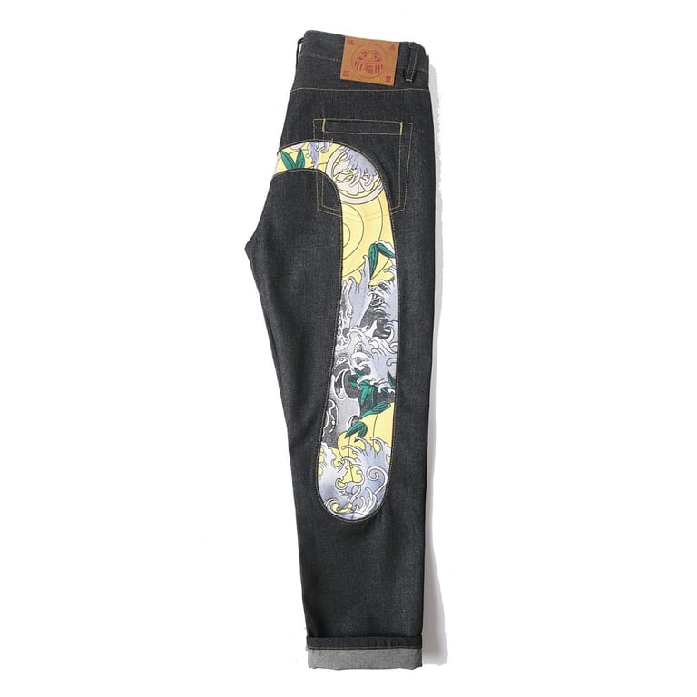Evisu Panda Wave Graphic Jeans - 8
