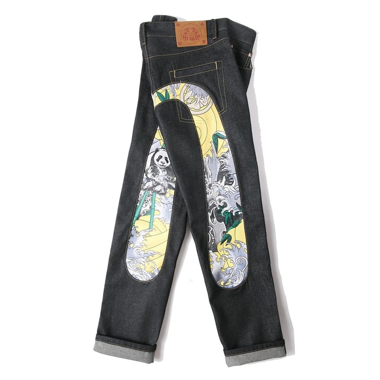 Evisu Panda Wave Graphic Jeans - 9