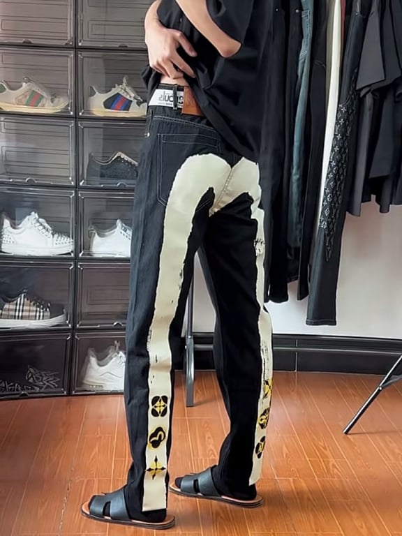 Evisu Seagull Monogram Print Jeans Black - 7