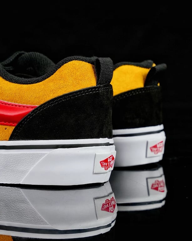 Vans Knu Skool Black Yellow Red - 4