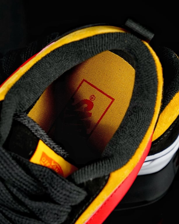 Vans Knu Skool Black Yellow Red - 5